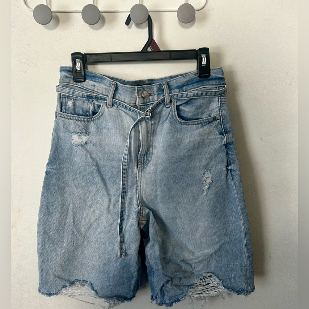 Express Light Blue Jean Shorts